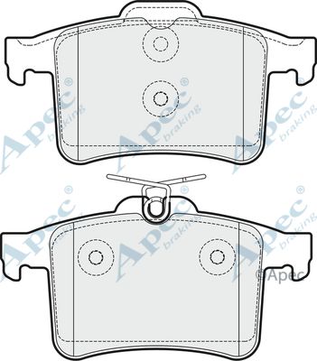 APEC BRAKING Piduriklotsi komplekt,ketaspidur PAD1768